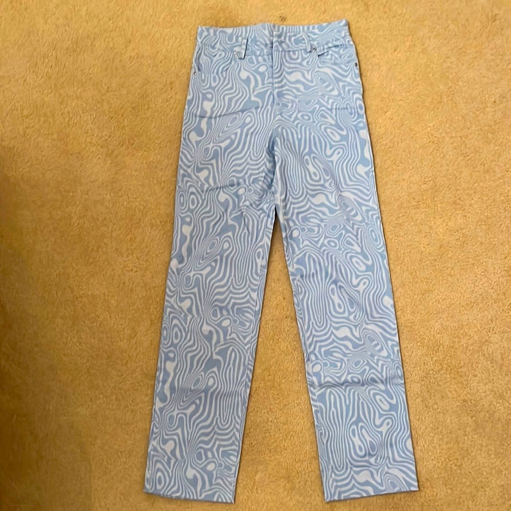Princess polly patterned mom jeans (never worn)